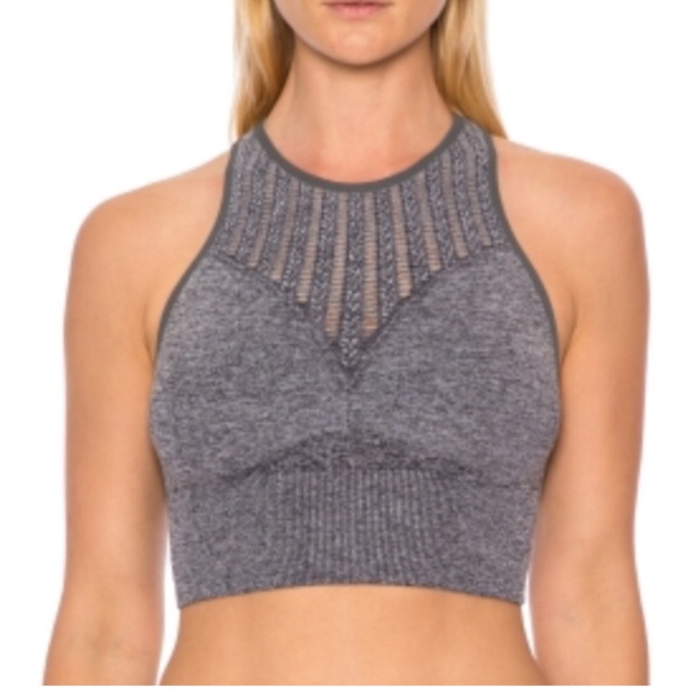 Betsey Johnson Gray  Performance Seamless Sports Bra